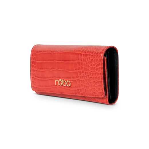 Duży portfel Nobo z klapką croco czerwony Nobo One size wyprzedaż NOBOBAGS.COM