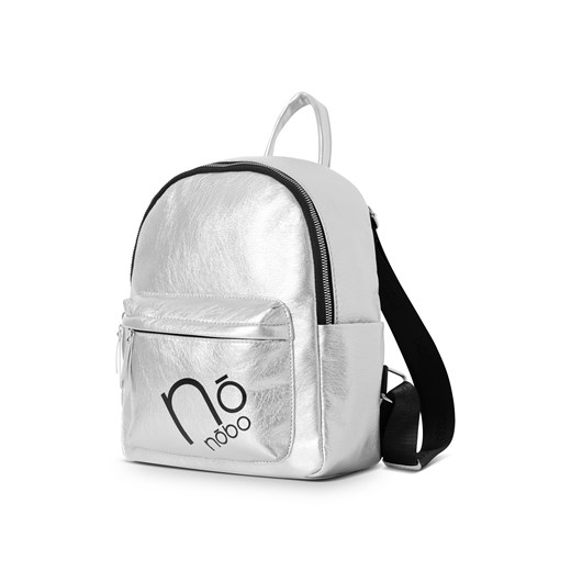 Średni błyszczący plecak NOBO srebrny Nobo One size okazyjna cena NOBOBAGS.COM