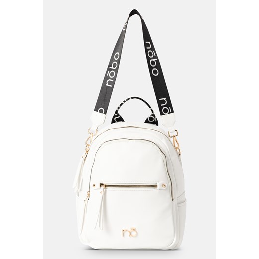 Plecak 2 w 1 NOBO z kolorowym paskiem biały Nobo One size promocja NOBOBAGS.COM