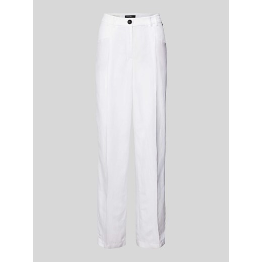Spodnie materiałowe z szeroką nogawką i zakładkami w pasie ze sklepu Peek&Cloppenburg  w kategorii Spodnie damskie - zdjęcie 171406034