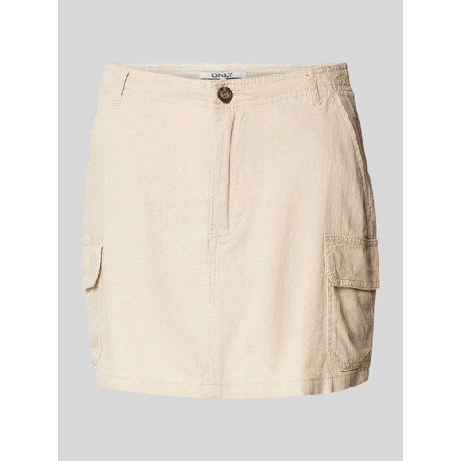 Spódnica mini z mieszanki lnu i wiskozy model ‘MALFY’ ze sklepu Peek&Cloppenburg  w kategorii Spódnice - zdjęcie 171406144