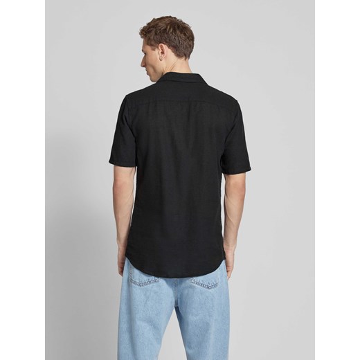 Koszula lniana o kroju slim fit z rękawem o dł. 1/2 model ‘CAIDEN’ Only & Sons XXL Peek&Cloppenburg 
