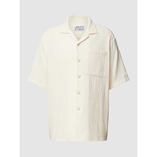 Koszula casualowa o kroju oversized z drobnym,fakturowanym wzorem ze sklepu Peek&Cloppenburg  w kategorii Koszule męskie - zdjęcie 171406250