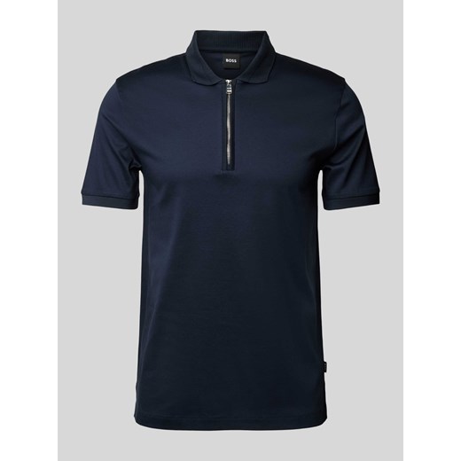 Koszulka polo o kroju slim fit z detalem z logo model ‘Polston’ ze sklepu Peek&Cloppenburg  w kategorii T-shirty męskie - zdjęcie 171406341