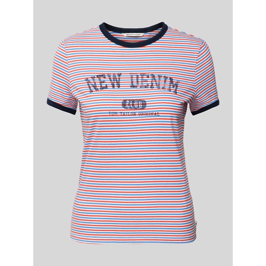 T-shirt z nadrukiem z logo i napisem ze sklepu Peek&Cloppenburg  w kategorii Bluzki damskie - zdjęcie 171406474
