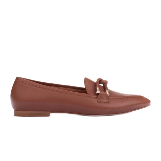 Marco Shoes Loafersy z ozdobą brązowe ze sklepu ButyModne.pl w kategorii Lordsy damskie - zdjęcie 171409244