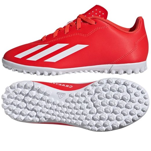 Buty piłkarskie adidas X Crazyfast Club Tf IF0708 czerwone ze sklepu ButyModne.pl w kategorii Buty sportowe dziecięce - zdjęcie 171409443