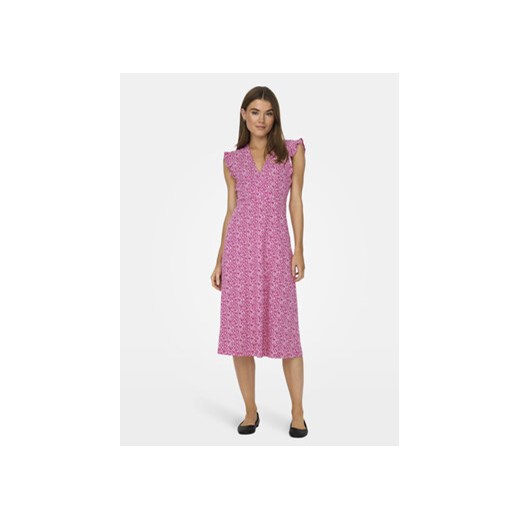 ONLY Sukienka letnia May 15257520 Różowy Regular Fit ze sklepu MODIVO w kategorii Sukienki - zdjęcie 171411590