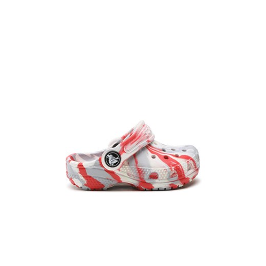 Crocs Klapki Classic Marbled Clog T 206838 Biały ze sklepu MODIVO w kategorii Klapki dziecięce - zdjęcie 171413510
