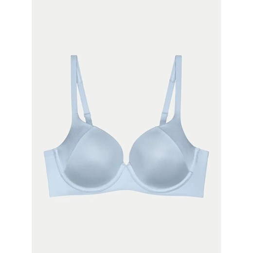 Triumph Biustonosz z fiszbiną Body Make-up Soft Touch 10194318 Niebieski Triumph 90C MODIVO