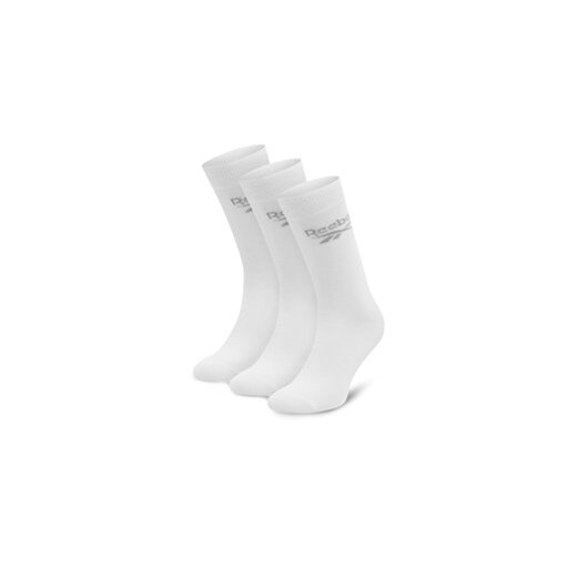 Reebok Zestaw 3 par wysokich skarpet unisex R0367-SS24 (3-pack) Biały ze sklepu MODIVO w kategorii Skarpetki damskie - zdjęcie 171420054