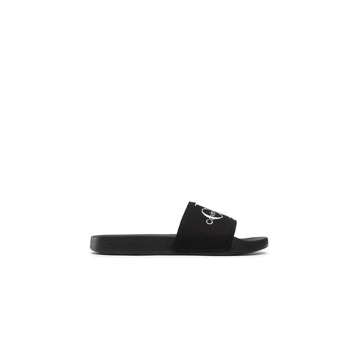 Calvin Klein Jeans Klapki Slide Monogram Co YW0YW00103 Czarny ze sklepu MODIVO w kategorii Klapki damskie - zdjęcie 171420221