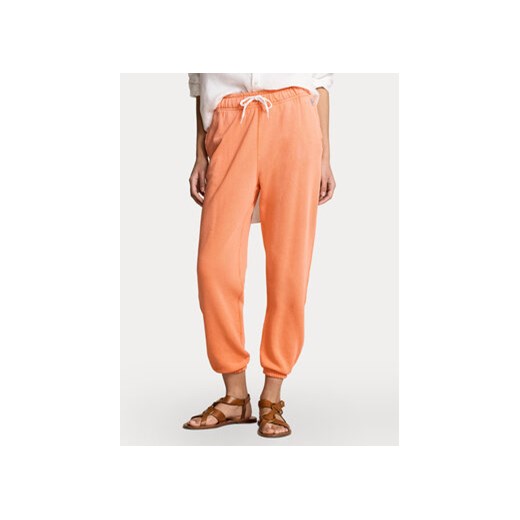 Polo Ralph Lauren Spodnie dresowe 211935585001 Pomarańczowy Regular Fit ze sklepu MODIVO w kategorii Spodnie damskie - zdjęcie 171420401