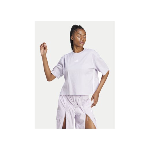 adidas T-Shirt Dance IS0877 Fioletowy Loose Fit ze sklepu MODIVO w kategorii Bluzki damskie - zdjęcie 171420520