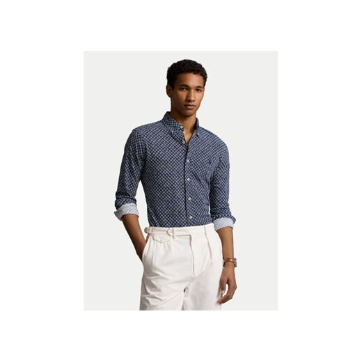 Polo Ralph Lauren Koszula 710935985001 Granatowy Slim Fit ze sklepu MODIVO w kategorii Koszule męskie - zdjęcie 171420733