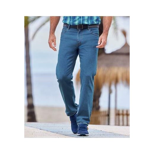 Niebieskie jeansy regular ze stretchem ze sklepu Atlas For Men w kategorii Jeansy męskie - zdjęcie 171421500
