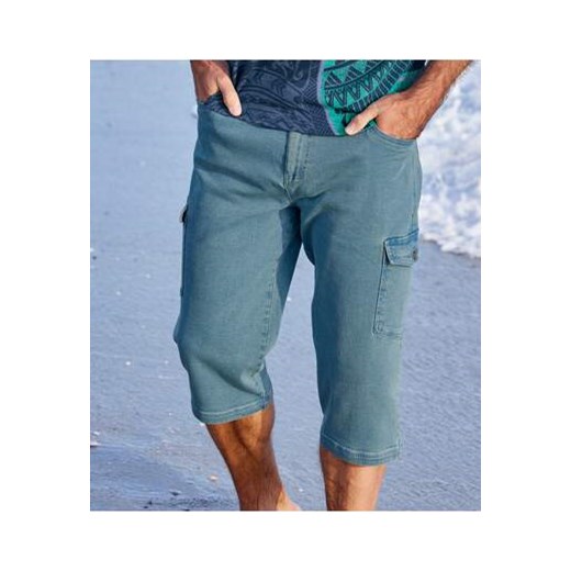 Jasnoniebieskie, spodnie jeansowe 3/4 ze stretchem ze sklepu Atlas For Men w kategorii Spodnie męskie - zdjęcie 171421511
