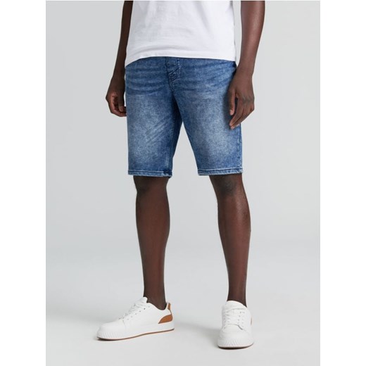 Sinsay - Szorty jeansowe jogger - niebieski ze sklepu Sinsay w kategorii Spodenki męskie - zdjęcie 171422224