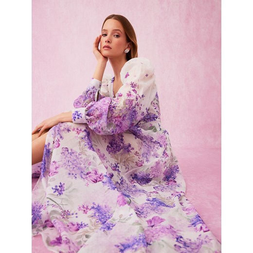 Mohito - Sukienka maxi w kwiaty - fioletowy ze sklepu Mohito w kategorii Sukienki - zdjęcie 171425371