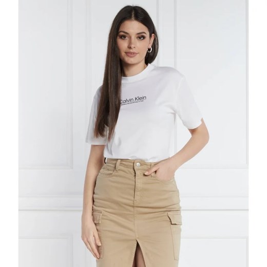 Calvin Klein T-shirt COORDINATES | Regular Fit ze sklepu Gomez Fashion Store w kategorii Bluzki damskie - zdjęcie 171427031