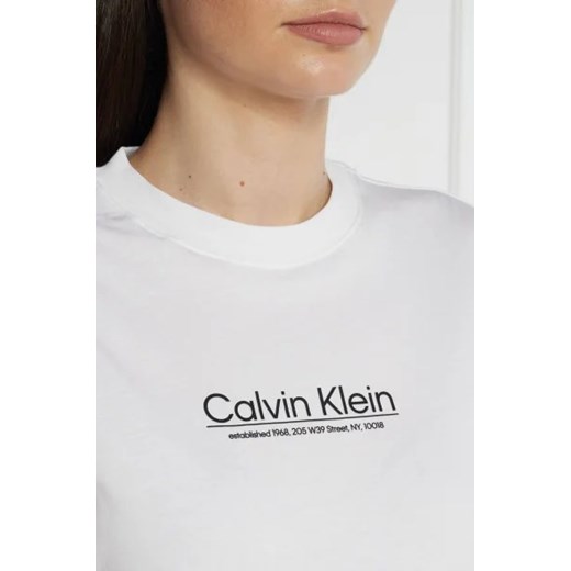 Biała bluzka damska Calvin Klein wiosenna 