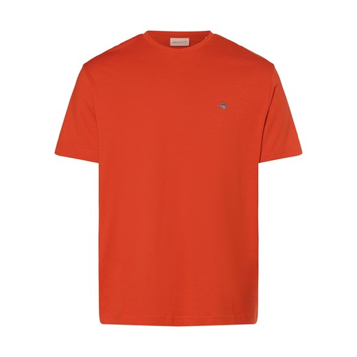Gant T-shirt męski Mężczyźni Bawełna sjena jednolity ze sklepu vangraaf w kategorii T-shirty męskie - zdjęcie 171428033