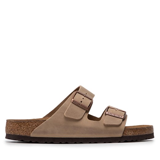 Klapki Birkenstock Arizona Bs Narrow Fit 0552811 Brązowy ze sklepu eobuwie.pl w kategorii Klapki męskie - zdjęcie 171431400