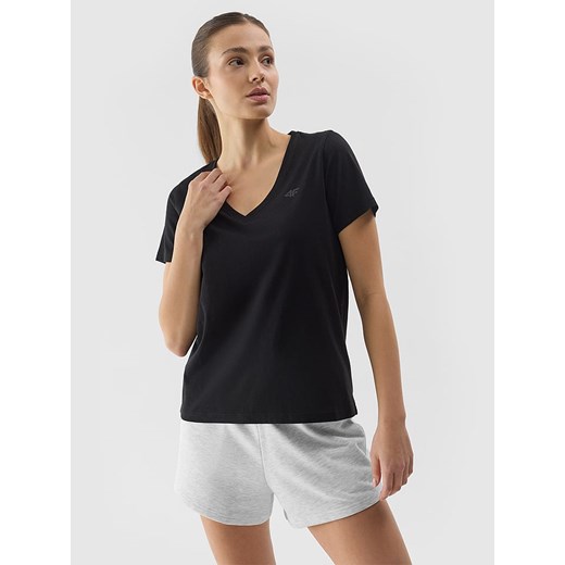 4F Koszulka w kolorze czarnym ze sklepu Limango Polska w kategorii Bluzki damskie - zdjęcie 171432741