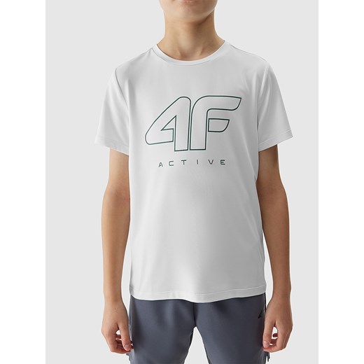 4F Koszulka sportowa w kolorze białym 158/164 Limango Polska okazja