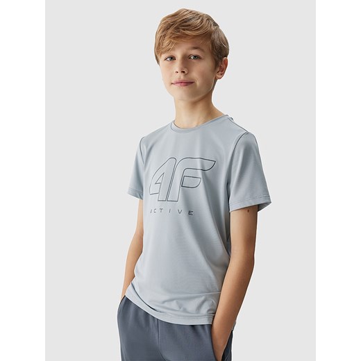 4F Koszulka sportowa w kolorze szarym ze sklepu Limango Polska w kategorii T-shirty chłopięce - zdjęcie 171433032
