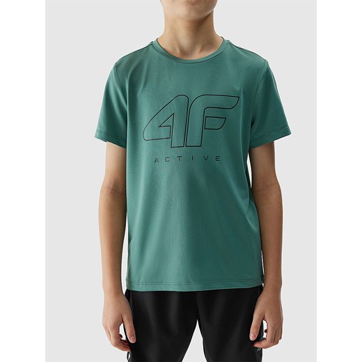 4F Koszulka sportowa w kolorze zielonym 134/140 okazyjna cena Limango Polska