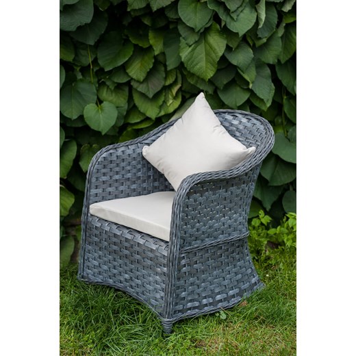 Fotel na taras z szarego technorattanu MODERNO ze sklepu Bello Giardino w kategorii Fotele ogrodowe - zdjęcie 171433521