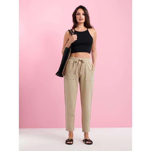 Sinsay - Spodnie - kremowy ze sklepu Sinsay w kategorii Spodnie damskie - zdjęcie 171434594