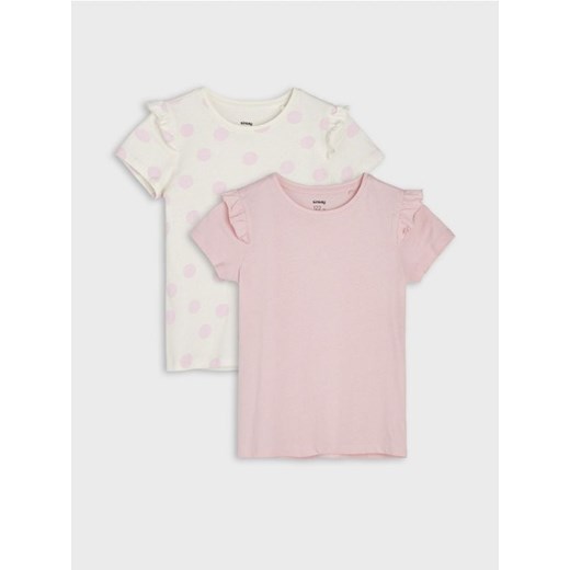 Sinsay - Koszulki 2 pack - różowy ze sklepu Sinsay w kategorii Bluzki dziewczęce - zdjęcie 171434893