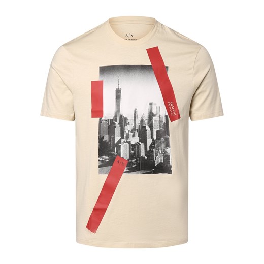 Armani Exchange Koszulka męska Mężczyźni Bawełna écru nadruk ze sklepu vangraaf w kategorii T-shirty męskie - zdjęcie 171435053