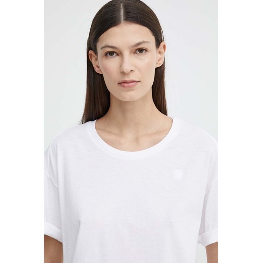 G-Star Raw t-shirt bawełniany damski kolor biały ze sklepu ANSWEAR.com w kategorii Bluzki damskie - zdjęcie 171435823