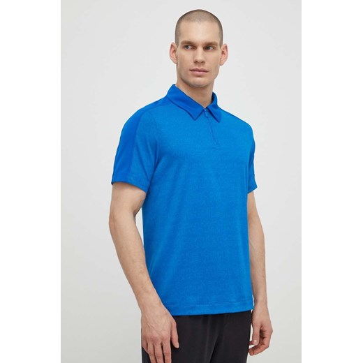 Calvin Klein Performance polo treningowe kolor niebieski wzorzysty ze sklepu ANSWEAR.com w kategorii T-shirty męskie - zdjęcie 171435902