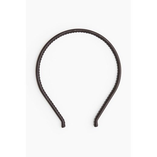 H & M - Sztywna wąska opaska do włosów - Brązowy ze sklepu H&M w kategorii Opaski do włosów - zdjęcie 171438164