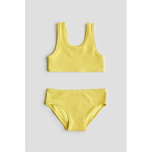 H & M - Kostium bikini o strukturalnej powierzchni - Żółty ze sklepu H&M w kategorii Stroje kąpielowe - zdjęcie 171438181