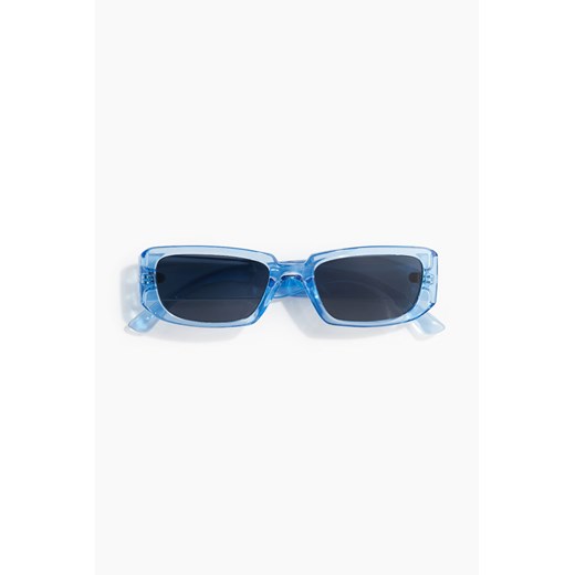 H & M - Owalne okulary przeciwsłoneczne - Niebieski ze sklepu H&M w kategorii Okulary przeciwsłoneczne męskie - zdjęcie 171438183