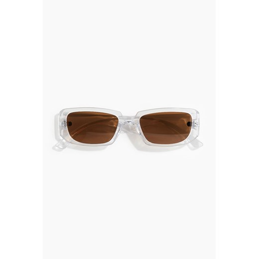 H & M - Owalne okulary przeciwsłoneczne - Biały ze sklepu H&M w kategorii Okulary przeciwsłoneczne męskie - zdjęcie 171438190