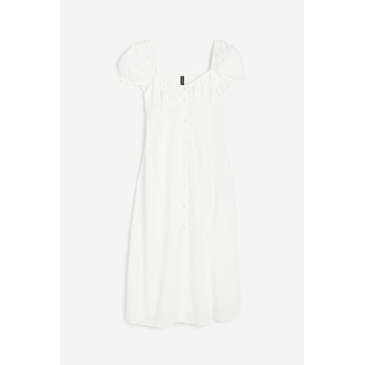 H & M - Sukienka w strukturalny splot - Biały H & M M H&M