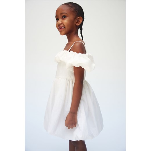 H & M - Sukienka z obszernym baloniastym dołem - Biały H & M 122 (6-7Y) H&M