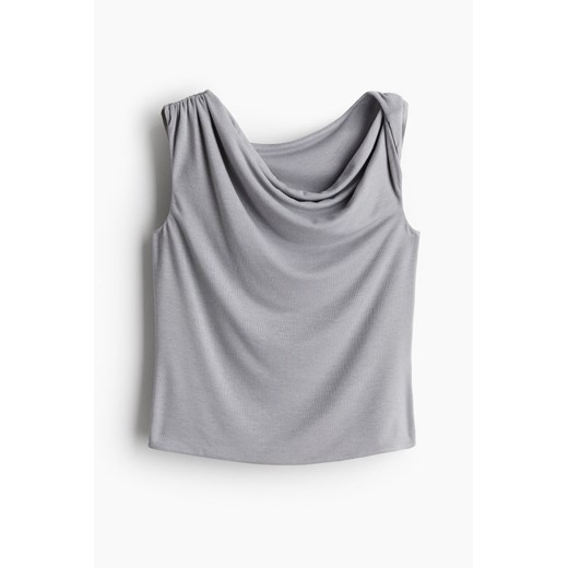H & M - Top na jedno ramię - Szary ze sklepu H&M w kategorii Bluzki damskie - zdjęcie 171438441