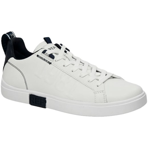 Sneakersy Replay GWZ3P-C0021L-122  White Białe Skóra Naturalna ze sklepu EuroButy.com.pl w kategorii Trampki męskie - zdjęcie 171439663