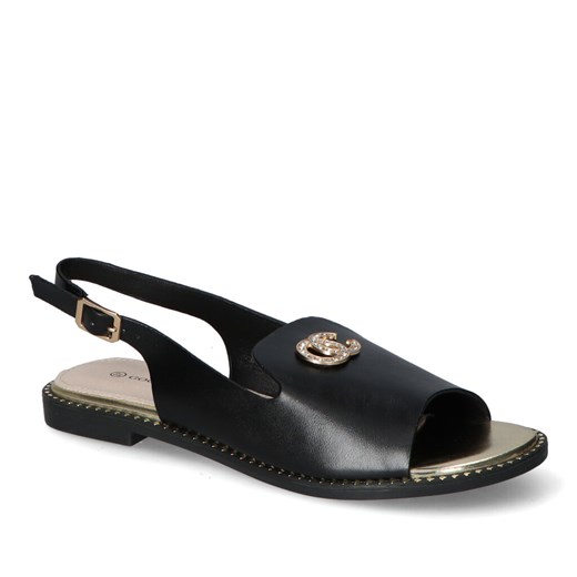 Sandały Goodin GD-FL854 Czarne ze sklepu Arturo-obuwie w kategorii Sandały damskie - zdjęcie 171443990