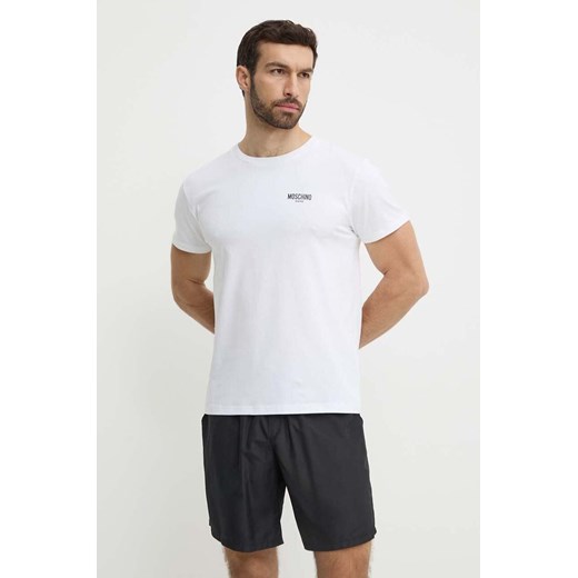 Moschino Underwear t-shirt plażowy kolor biały z nadrukiem 241V3A07819408 ze sklepu ANSWEAR.com w kategorii T-shirty męskie - zdjęcie 171444931