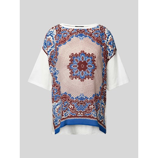 T-shirt z nadrukiem ze wzorem model ‘MALAGA’ ze sklepu Peek&Cloppenburg  w kategorii Bluzki damskie - zdjęcie 171446980