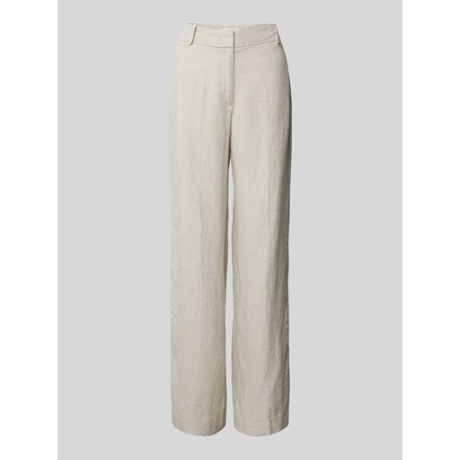 Spodnie lniane w jednolitym kolorze z kieszenią z tyłu 36 Peek&Cloppenburg 