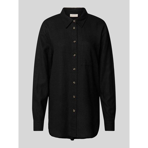 Bluzka lniana stylizowana na denim model ‘Lava’ ze sklepu Peek&Cloppenburg  w kategorii Koszule damskie - zdjęcie 171447104